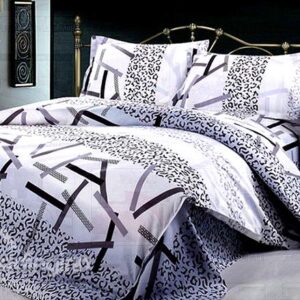 Leopard and Bar Stripe Pattern 4-Piece Duvet Cover Sets
