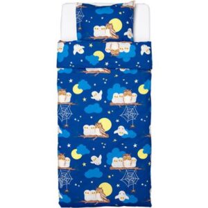 Night Owl Print 2-Piece Soft Cotton Duvet Cover Sets