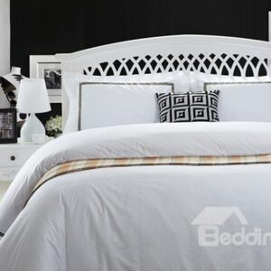 Holy Pure White 4-Piece 100% Cotton Duvet Cover Sets