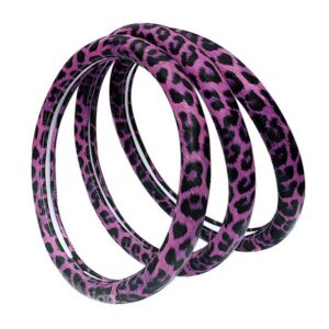 Sexy Fancy Purple Leopard Pattern Ultra Comfortable Steering Wheel Cover