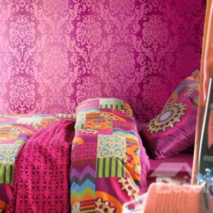 Beautiful Vintage Pattern 4-Piece 100% Cotton Duvet Cover Sets