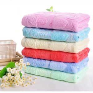 Thick Super Cozy Leaves Cotton Bath Towel