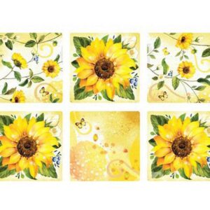 Beautiful Top Quality Toilet Waterproof Sunflower Wall Stickers