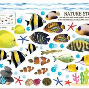 Wonderful Pretty Goldfish Underwater World Wall Stickers