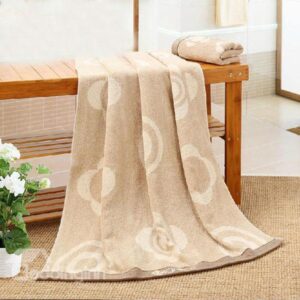 Thick Cozy Jacquard Print Cotton Bath Towel