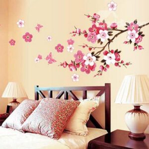 Beautiful Romantic Peach Wall Stickers for Home Decoration