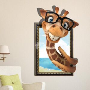 Top Quality Classic Lovely Giraffe 3D Wall Sticker