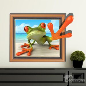 Wonderful Frog 3D Wall Sticker for Children