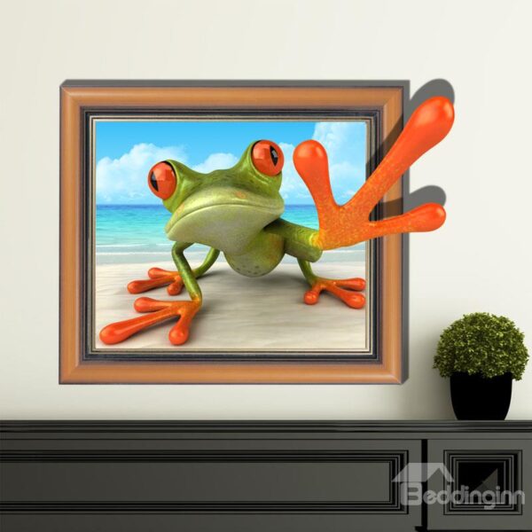Wonderful Frog 3D Wall Sticker for Children