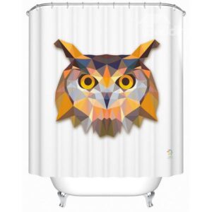 3D Prismatic Fancy Creative Owl Print Shower Curtain