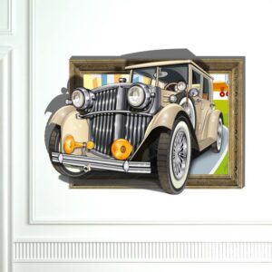 Top Quality Wonderful Retro Vintage Car 3D Wall Sticker