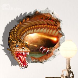 Top Selling Cartoon Magic Dragon 3D Wall Sticker