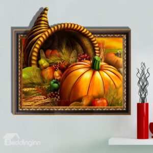Wonderful Harvest Vegetables 3D Wall Sticker for Home Decoration