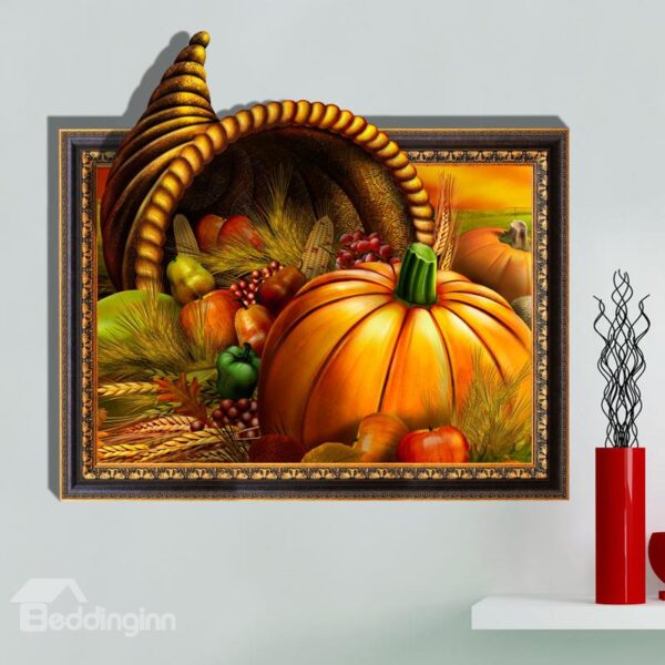 Wonderful Harvest Vegetables 3D Wall Sticker for Home Decoration