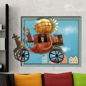 Amazing Popular Retro Carriage 3D Wall Sticker