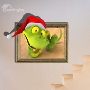 New Classic Wonderful Christmas Snake 3D Wall Sticker