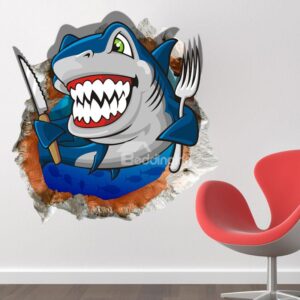 Top Quality Eating Shark 3D Wall Sticker