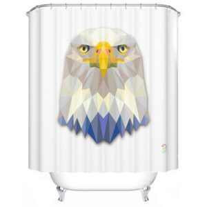 Intrepid Vibrant 3D Prismatic Eagle Shower Curtain