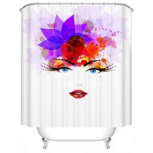 Aesthetic Gorgeous Fashion Girl Polyester Shower Curtain