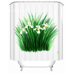 Graceful Wonderful Orchid Print Polyester Shower Curtain