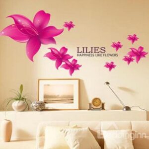 Beautiful Removable Light Love Lily Wall Stickers
