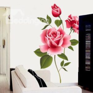 Top Classic Pretty Romantic Rose Wall Stickers