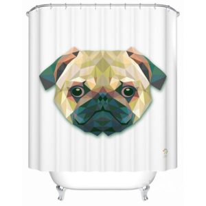 Allegiant Vivid 3D Prismatic Friendly Dog Shower Curtain