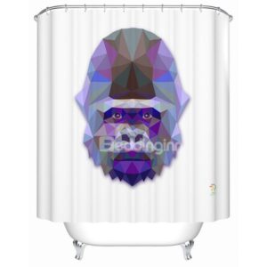 Chic 3D Prismatic Orangutan Print Shower Curtain