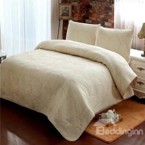 Comfortable and Soft Palm Leaves Printed 3-Piece Cotton Bed in a Bag