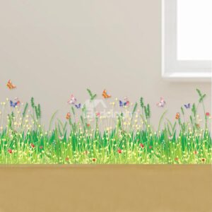 New Classic Pretty Wonderful Wild Grass Wall Stickers
