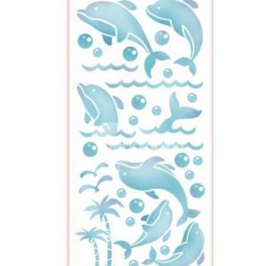 New Classic Wonderful Dolphin Waterproof Tiles Wall Stickers