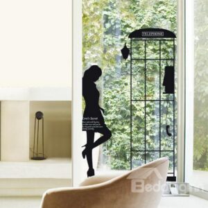 Best QualityTelephone Booth Girl Wall Stickers