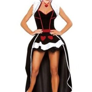 Beautiful Queen Of Heart Big BowKnot Back Waist Costume