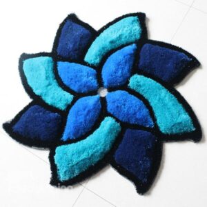 Top Class Windmill Shape Fluffy 3D Dacron Rug