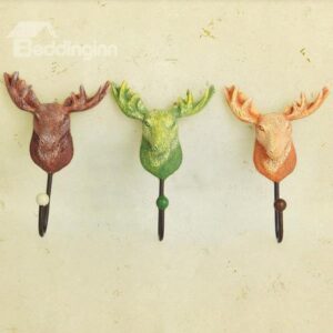 European Rural Deer Shape 3-piece Resin Hooks
