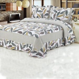Simple and Graceful Leaves Printed Bed in a Bag