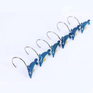 Cartoon Dolphin High Quality Anti-rust Shower Curtain Hooks