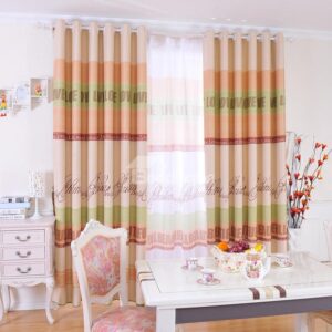 New Arrival Contemporary Duplex Printing Grommet Top Curtain