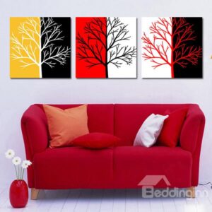 New Style Wonderful Tree 3-Piece Crystal Film Art Wall Print