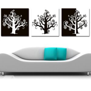 Wonderful Singular Trees 3-Piece Crystal Film Art Wall Print