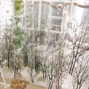 New Arrival Vivid Tree Pattern Custom Sheer Curtain