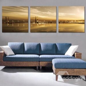 Beautiful Spectacular Bridge 3-Piece Crystal Film Art Wall Print
