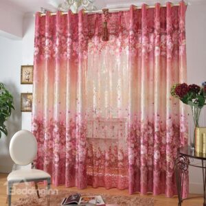 New Arrival Romantic European Style Wedding Grommet Top Curtain