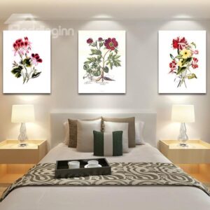 Graceful Plant Flowers 3-Piece Crystal Film Art Wall Print