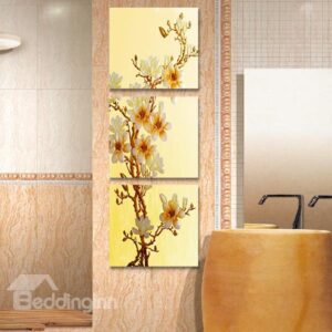 Beautiful Flowers 3-Piece Crystal Film Art Wall Print