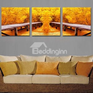 Pretty Autumn Sense 3-Piece Crystal Film Art Wall Print