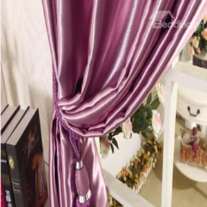 New Arrival High Class Luxury Purple Blackout Grommet Top Curtain