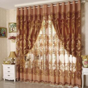 New Arrival High Class Luxury Exquisite Pattern Custom Sheer Curtain