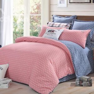 Five-Pointed Star Pattern 4-Piece Cotton Duvet Cover Sets