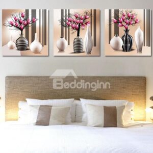 Flower Tree in the Vase 3-Piece Crystal Film Art Wall Print